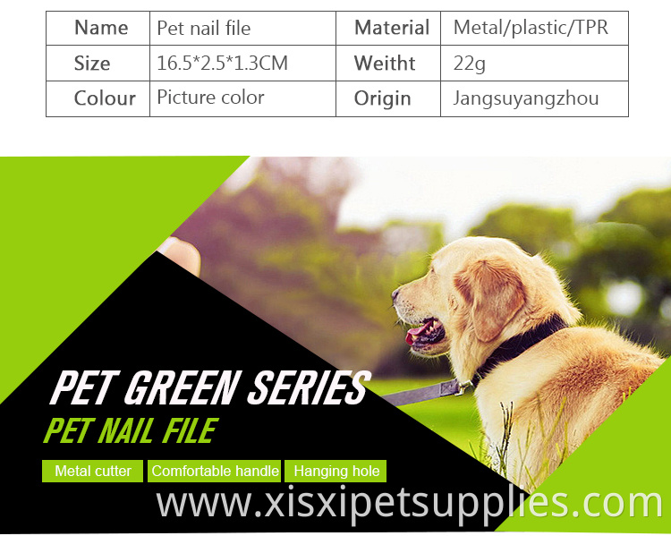 Factory Wholesale Custom LOGO LOW MOQ Plastic Handle Pet Nail File